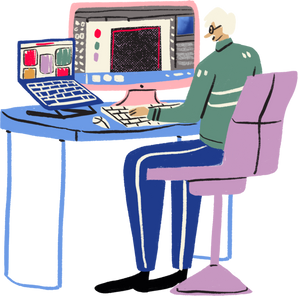 Bold and Textured Graphic Design Mentor